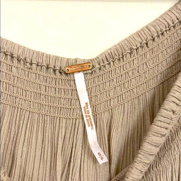 Free People Strapless Flowy Jumpsuit Boho Embroidery Prairie Dress Romper Flower - Picture 5 of 10